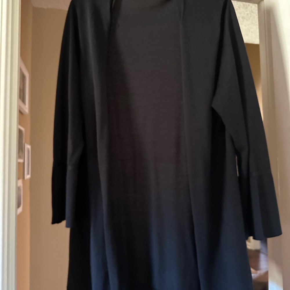 Elegant Black Long Sleeve Cardigan